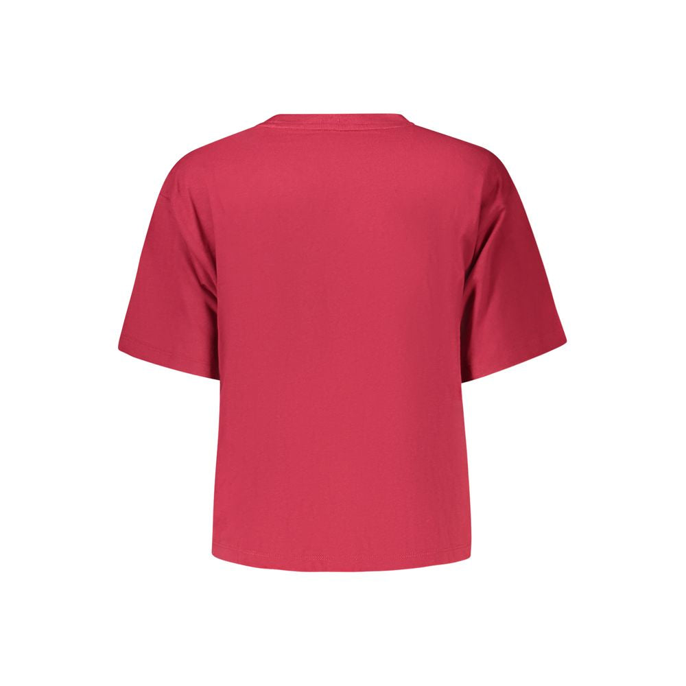 Red Cotton Women T-Shirt