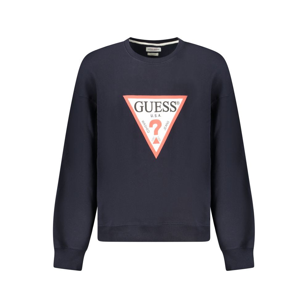Blue Cotton Men Sweater