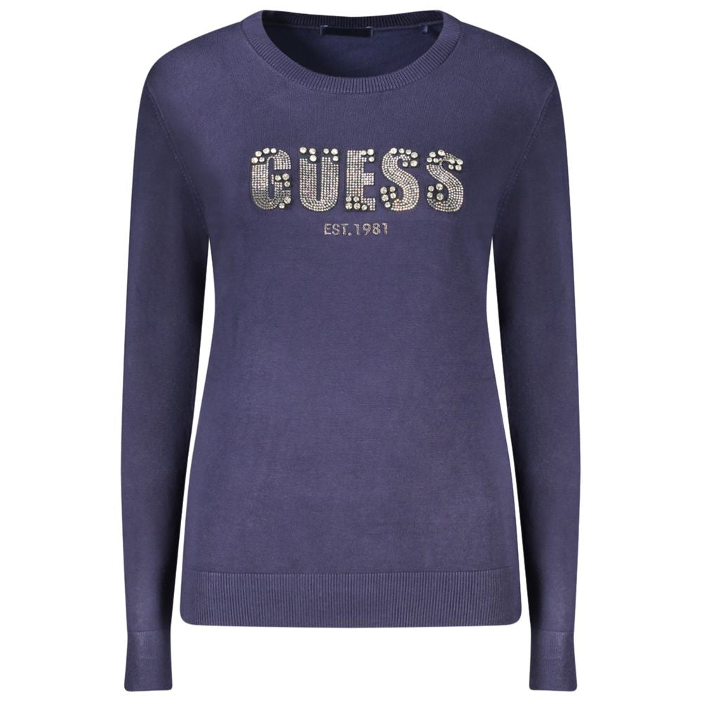 Blue Viscose Women Sweater