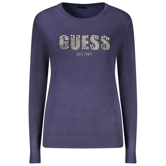 Blue Viscose Women Sweater