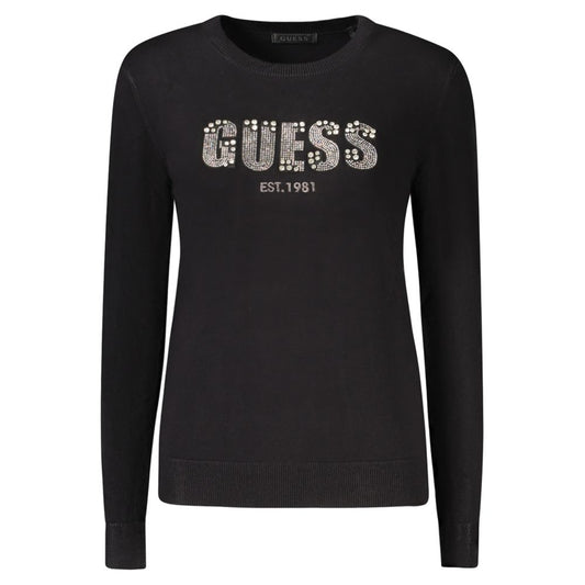 Black Viscose Women Sweater